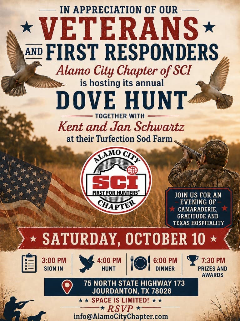 Veteran and First Responders Dove Hunts